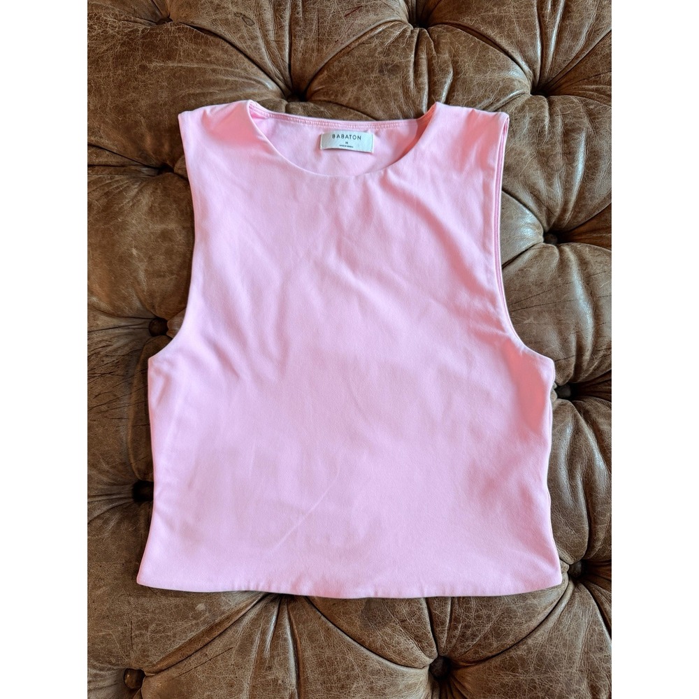 Babaton Aritzia Contour High Neck Muscle Tank Pink Medium M 81266